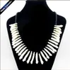 Real Wolf Tooth Fangs Sain Canine Wiselant Black Glass Beade Strand Choker Chunky Instalat