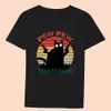 T-shirt pour femmes Vêtements Black T-shirt décontracté Top Basic Style Funny Animal Imprimé Round Coup Slim Fit Soft Ladies Short Sle D240507