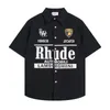 Модные дизайнерские рубашки Rhuder American Madeny Brand Buffalo Racing Slear Рубашка мужская рубашка с коротким рукавом с коротким рукавом