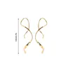 Boucles d'oreilles en peluche élégante figure huit vagues faites à la main spirale incurve aretes ocero de inoxydable mujer 2024