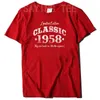 T-shirt maschile 65 anni Auto classica retrò 1958 Legend per maglietta del 65 ° compleanno Nato nel 1958 Citazione di 65 anni T-shirt Top Regal2405