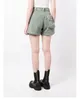 Jeans pour femmes de style américain marque militaire vert haute taille lâche accordéon de poche de travail de travail short denim pour le printemps 2024 de haute qualité