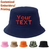 Chapeaux à bord large des chapeaux de seau personnalisés votre chapeau de seau de texte personnaliser la broderie Bob Hat pour adulte gamin personnalisé groupe équipe Packable Sun Hat YP301 J240425