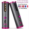 Curling Irons Cordless Automatic Curler Portable Wireless USB laddning Roterande keramisk stång Curling Iron Styling Tool Q240506