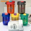 Tazze di piatti utensili portatili da tè sportivo per la famiglia outdoor con bottiglia d'acqua di plastica per ragazze con cannucce carine per bambini Bottlel2405