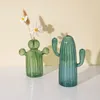 VASESCACTUS SHAPED GLASS VASE for Plant Creative Decruation Home Desktop Decor Transparent Hydroponicsの誕生日プレゼント