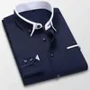 Chemises de robe masculine 4xl Hot Mens Summer Coton Coton Coton Shirts à longsier / Slim Fit Spring Business Robe Shirts Tops Clothing D240507