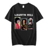 Il rapper delle camicie Lauryn Hill Music T-shirt graphic Mens Mens a maniche corta retrò maglietta Fashion Hip Hop Hop Rock Street Clothing J240506