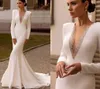 2024 Satin élégante robe de mariée en V V V