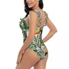 Kobiety dla kobiet w dżungli stroju kąpielowego dżungla dżungla dżungla z tukan żeńska bikini pływa