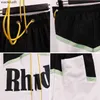 Rhude High -End -Designer -Shorts für neue trendige alphabetfarbene Sport- und Freizeit -Shorts für Männer und Frauen High Street Summer Printd Beachhose mit 1: 1 Original -Tags