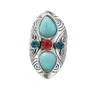 4 -stijl vintage Boheemse verzilverde vergulde turquoise ring verstelbare ring voor vrouwen feestjuwelen1218770