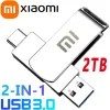 Drives Xiaomi U Disque 2TB USB 3.0 Haute vitesse Drive de stylo 1 To 512 Go Carte mémoire en métal
