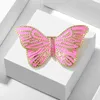 Broches en émail rose papillon pour femmes unisexe beauté insectes insectes bureau cadeaux broche broche cadeaux