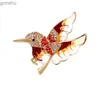 PINS broches colorido rinestono colibrí cofre diseño creativo de pájaros accesorios para la fiesta para mujer regalo wx