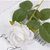 Fleurs décoratives Bouquet artificiel en velours rouge Fausse fleur de rose pour la table de maison de mariage décoration de Noël cadeau de la Saint-Valentin
