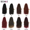 18 Nu Locs Crochet Hair Synthetic Dreadlocks Soft Pre Looped Ombre Braiding Hair Extensions Natural Goddess Nu Locs For Women 240506