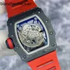 Milles Richamills Watch RM3502 Czarny NTPT Włókno Włókno Pleczeni Płyta Automatyczna mechaniczna męska