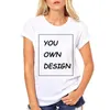 Women's T-Shirt Summer Fashion Classic White T-shirt Customization Your Exclusive Pattern Tell me the Pattern You Want to PrintL2405