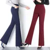 Женские штаны Capris Office Lady Fashion Solid Flare All-Match Pants Весенняя осень Большой размер.