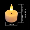 Houders 12 stks 3d zwarte wick led flameless batterij bediende theelichten kaarsen met afstandsbediening, timer tealight, kerstdecoraties