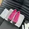 Topkwaliteit doek round-teen bow ballet flats dames loafers bowtie flats jurk schoenen slip op schoen luxe designer schoen platte hak sandaal vakantie bootshoes dames