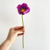 Decorative Flowers 1 PCS 29cm Artificial Poppies Realistic Handmade Flower Arrangement Elegant Real Touch Simulation Floral