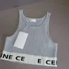giubbotto designer femminile top corto maglietta sport gilet sexy hip hop spalline senza spalline a strisce a spalla larga