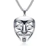 Colliers pendants films Vmens Collar Con Colgante de Acero Inoxydable Cadena Hip Hop Adecuado Para Vendetta Anonymous3151165
