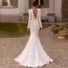 2024 Satin élégante robe de mariée en V V V