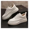 Casual Shoes England Style Men's Original Leather Lace-up Oxfords Shoe Flats Platform Sneakers Youth Breathable Street Footwear