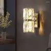 ウォールランプモダンラグジュアリーゴールド/クロムクリスタルベッドルームベッドサイド廊下リビングルーム銀色の装飾照明器具