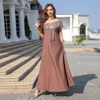 Ethnische Kleidung Muslimer Robe Nahe Osten Licht Luxus -Paillettenkleid Abend
