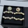 Boucles d'oreilles de créateur de marque c étalon 18k Gold titane acier étalons géométriques Vogue Femmes d'oreille Brinége de mariage Bijoux de fête