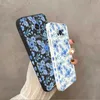Mobiltelefonfodral Blue Floral Silicone Phone Case för POCO M5 M4 M3 M4 PRO X3 GT X5 F4 X3 X4 PRO X3 NFC X3 Pro X4 GT F4 GT C40 C31 Cover