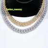 Pingente personalizado de luxo gelado vvs 14mm arco moissanite diamante cuba link Chain Hip Hop com GRA Certificação