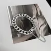 Kpop Edelstahl -Metallketten Armbänder für Frauen Männer Punk Sliver Cuban Link Kette Armband Armband Klassiker Zauberschmuck 240423