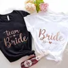 T-shirty męskie T-shirt Bridemaid T-shirt biały czarny wierzchołek ślub ślub zaręczyny