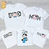 Famille Matching Tenues Famille Look Mommy et moi Vêtements Matching Summer Cow Printing Vêtements Famille Mère fille Fils Père enfants T-shirt D240507