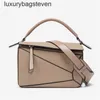 Loeiwe High Cend Designer Puzle Bags для женщин минималистской ручной работы с сплайдером для осенней зимы Новый универсальный паттер