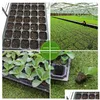 Planters Pots Black 50/72/105 Holes Thicken Nursery Pot Plate Nutrition Bowl Seedling Tray For Succent Plantings Propagation Germinati Dhepl