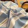 Set di biancheria da letto a strisce macaron stampato sul copripiumino e foglio da letto 150 a letti nordici per adulti e doppio set comodo grande 200x230cm J240507