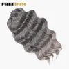 Libertad sintético Twist rizado profundo cabello de crochet de 16 pulgadas trenzas de ola de profundidad ombre suave marrón rubio extensiones de cabello 240506