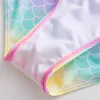 Swimwear Girls One Piece Backless Swimsuits Little Mermaid Fish Scale Summer Fashion Kids Maillots de bain