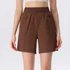 Al Yoga Shorts Damens Sommersport Short Hosen Elastic Capris High-T-T-Taschen-Fitness, die schnell trockene erwachsene Mädchen laufen lassen