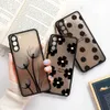 Cois de téléphone portable Écoute de fleurs mates dures pour Galaxy S24 Ultra Case S23 FE S22 S21 S20 Fe Note 20 Ultra 10 Plus Fundas de couverture de pare-chocs