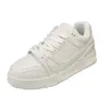 2024 MENSER MEN SHEEEKER VIRGIL TRAINER أحذية غير رسمية منخفضة من جلد العجل ABLOH أبيض أخضر تراكب أزرق أزرق منصة في الهواء الطلق أحذية رياضية الحذاء 36-45