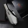 Jobon Fashionized Fashionwholesale Kitchen Jet Blue Blame Butane Gas Fooldilled Metal Lighter Sleeve Torch Lighter for BBQ