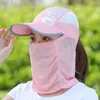 Berets Schnell trocknende Nackenschutz Sonnenkappe UV Gesichtsschild abnehmbare winddichte Sonnenschattenhut -Tee -Pickeln