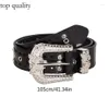 Ceintures de ceinture Pu ceinture avec boucle de papillon de diamant pour les amateurs de mode jeans jupe 360